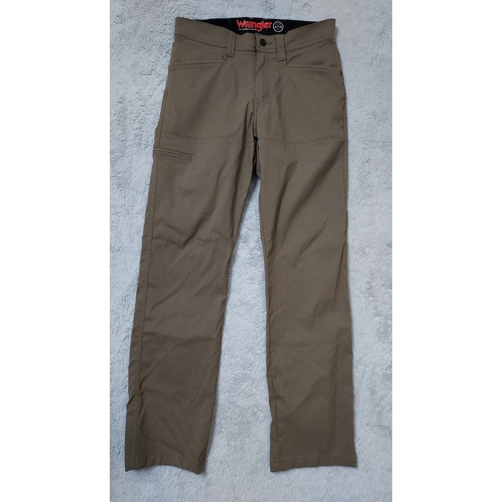 Wrangler Pants Mens ATG All Terrain Gear Brown Outdoor Hiking Utility Climbing